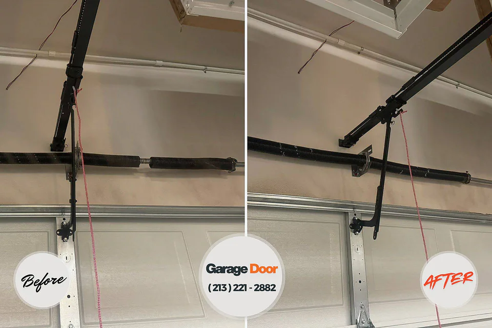 Before and after: garage door repair San Luis Obispo, CA
